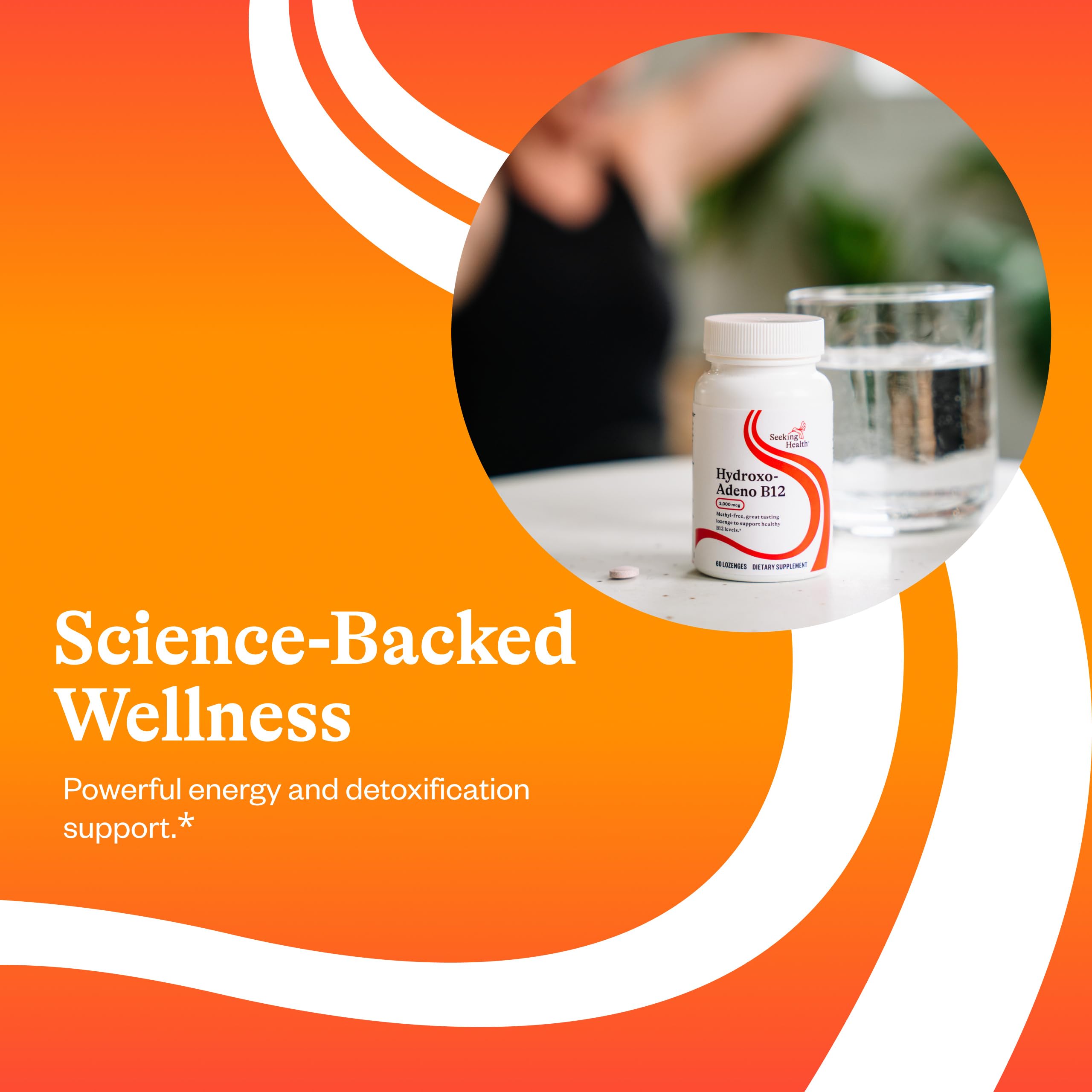 Seeking Health Hydroxo-Adeno B12 label detail highlights non-methyl B12 form
