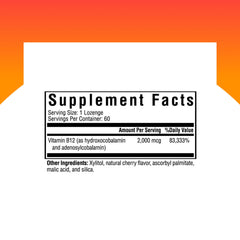 Seeking Health Hydroxo-Adeno B12 lozenge pack back shows ingredients and directions