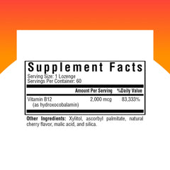 Close-up of Hydroxo B12 lozenges highlighting methylation support.