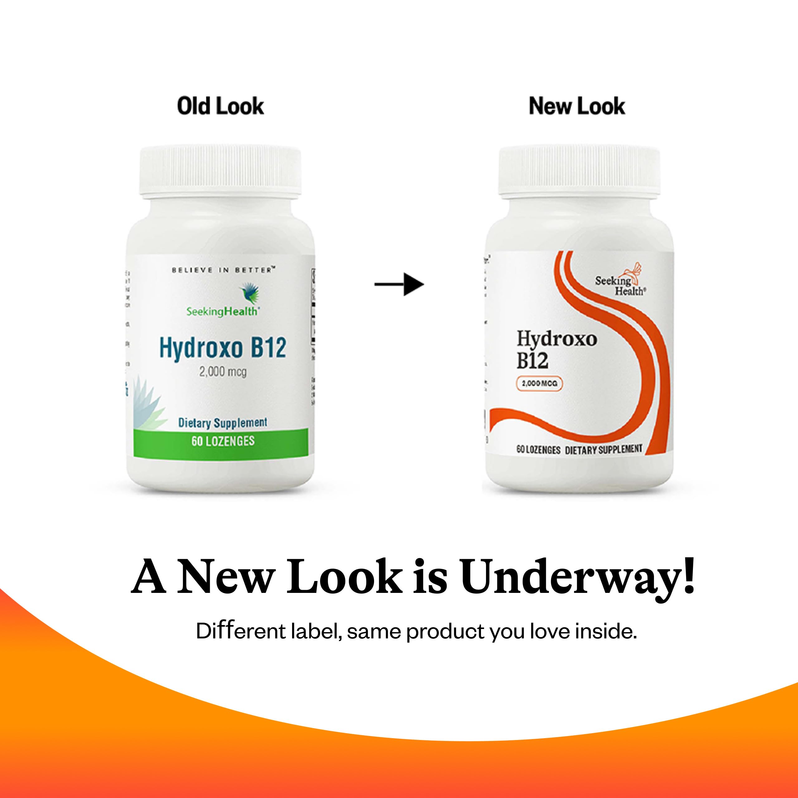 Non-GMO icon reinforces a transparent, clean label for Hydroxo B12.