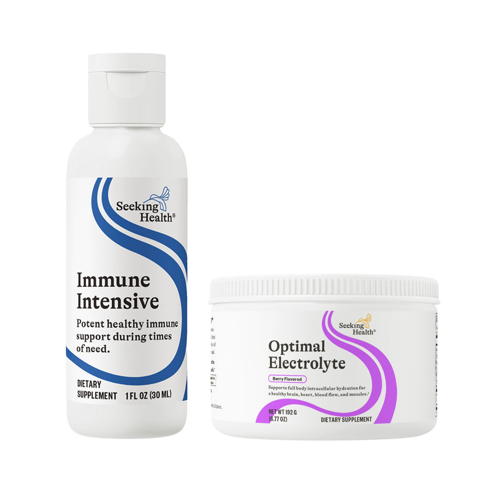 Seeking Health Immune Intensive bottle on kitchen counter for everyday use