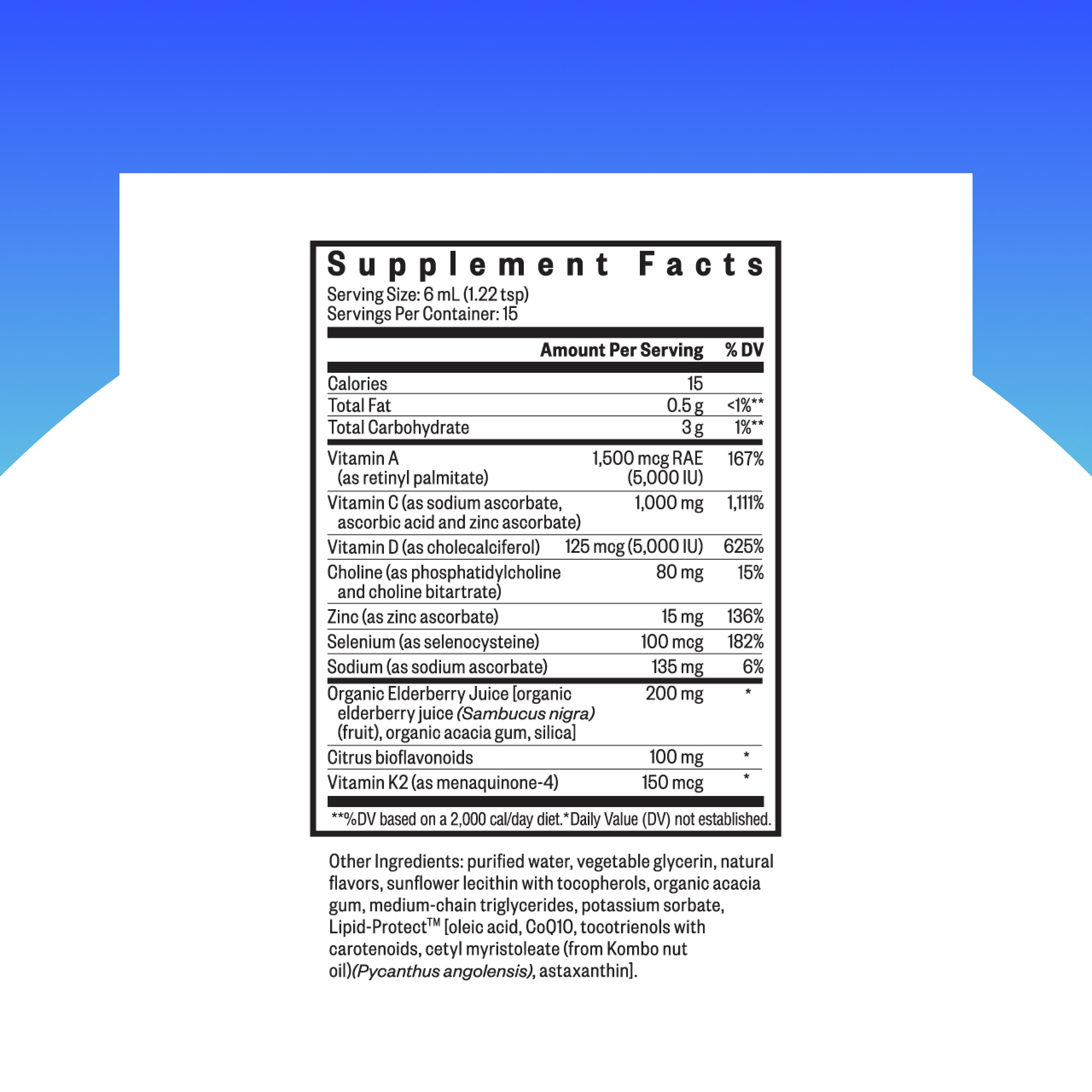 Seeking Health Immune Intensive bottle pour demonstrates easy daily dosing