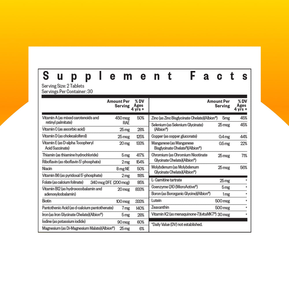 Seeking Health Kids Multivitamin MF tablets close-up of the chewable form for easy consumption