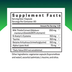 Seeking Health Liver Nutrients capsules close-up for glutathione maintenance.
