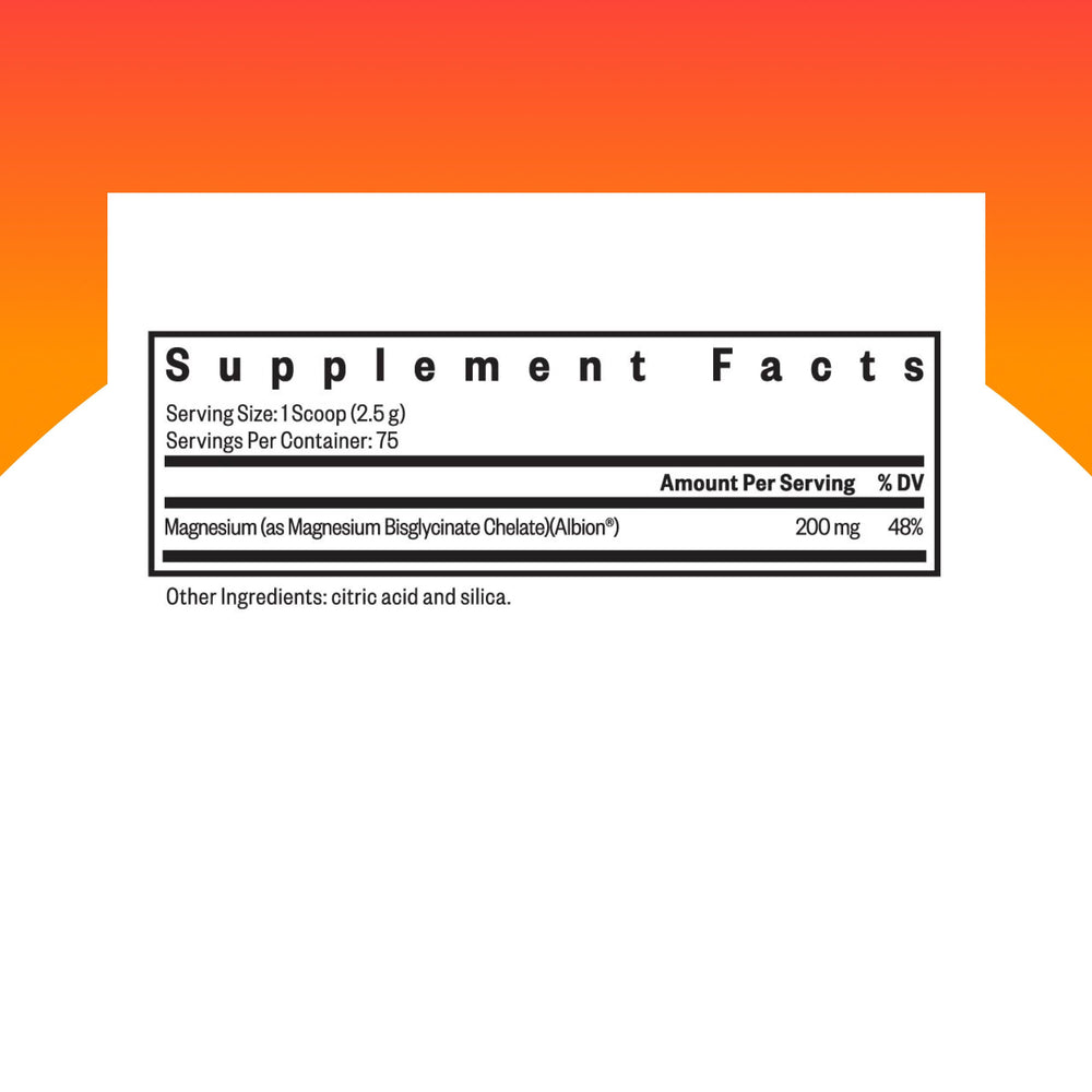Close-up of Seeking Health magnesium glycinate powder scoop for easy dosing.
