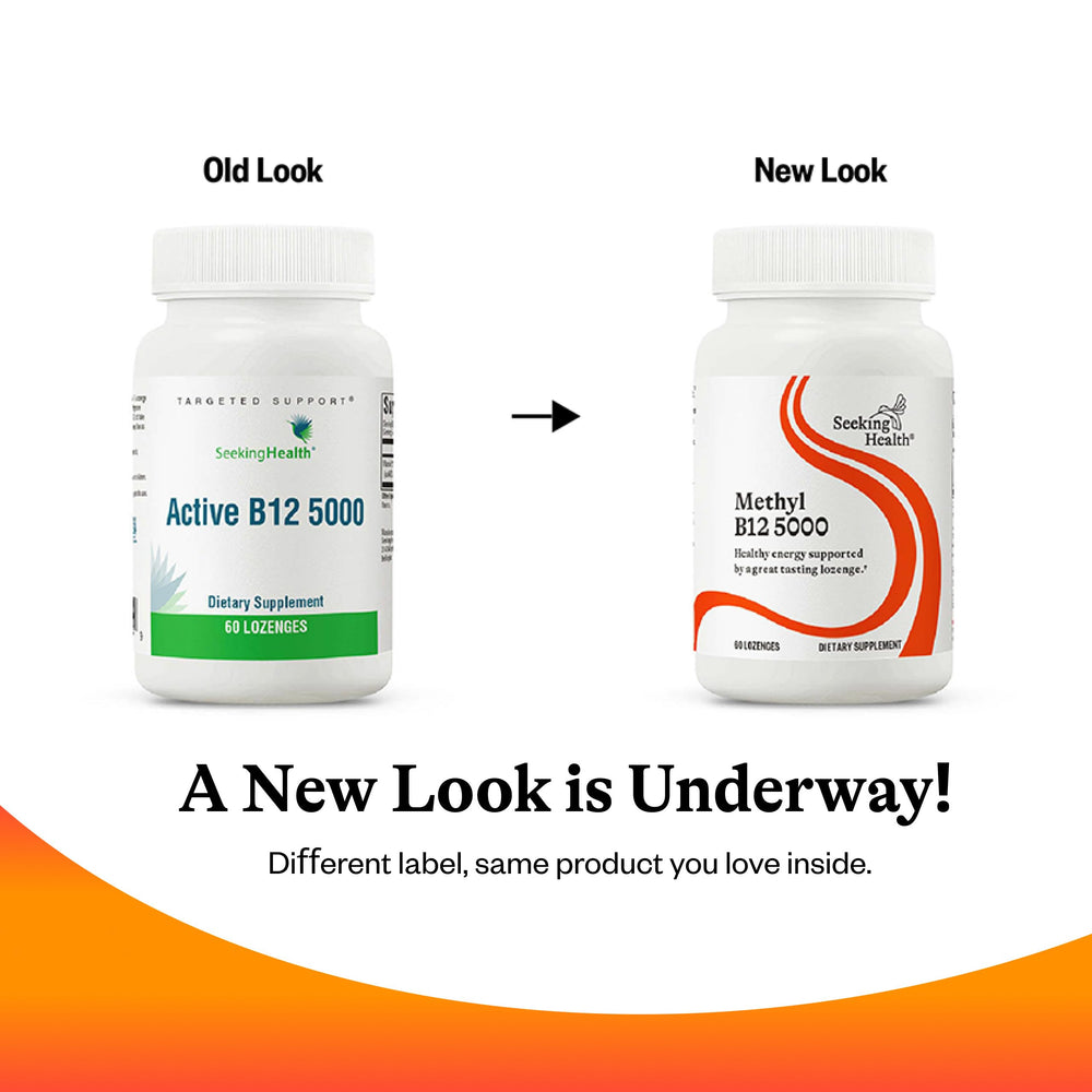 Seeking Health Methyl B12 5000 ingredients panel features clean ingredients.