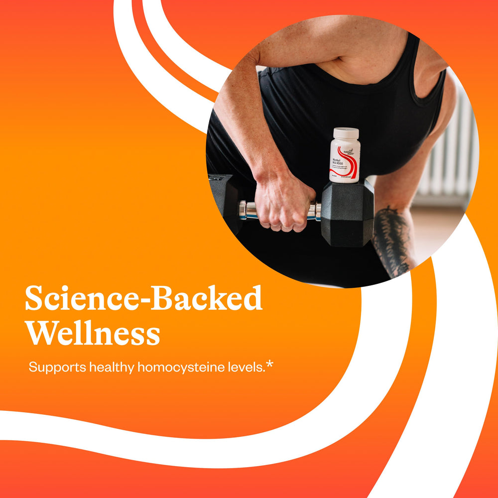 Seeking Health Methyl B12 5000 bottle with label shows vegan formulation.