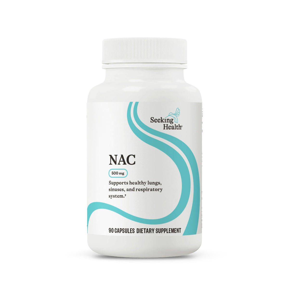 Seeking Health NAC 500 mg capsules for antioxidant support and glutathione formation.