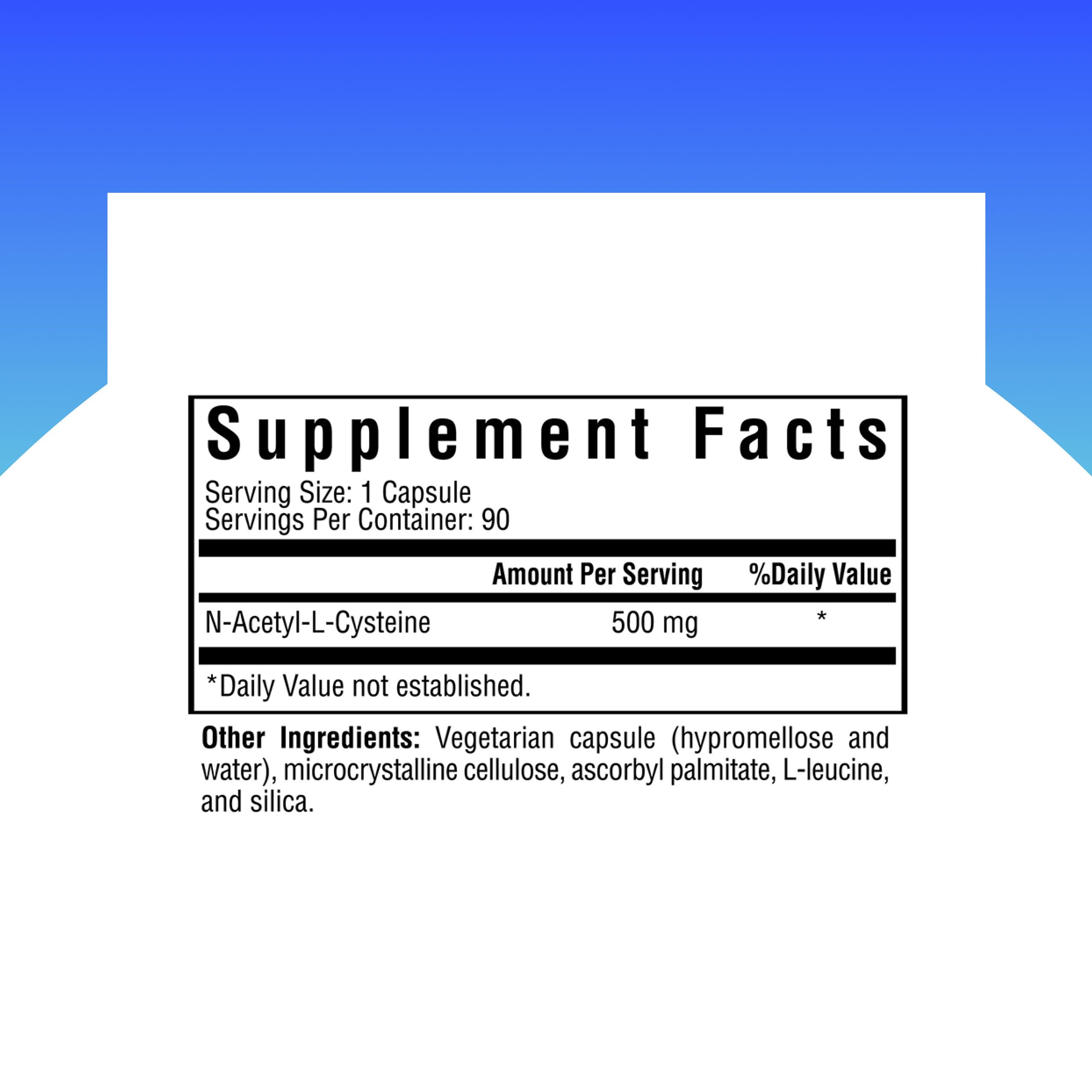 Seeking Health NAC bottle front view with clear labeling and compact capsules.