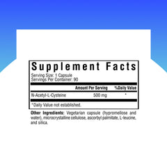 Seeking Health NAC bottle front view with clear labeling and compact capsules.