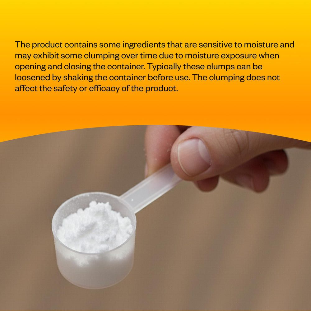 Berry flavor electrolyte powder beside a glass of water for refreshment