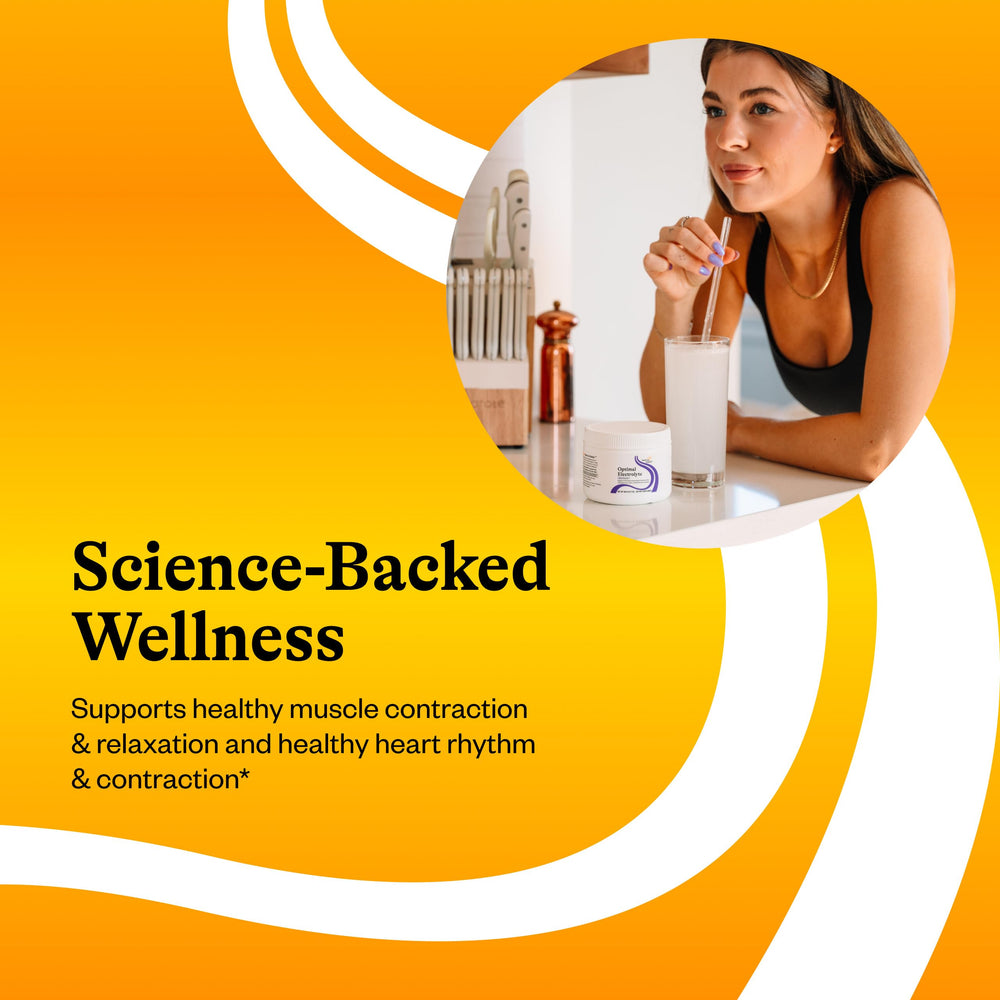 Close-up of Seeking Health electrolyte bottle showing minerals for balance