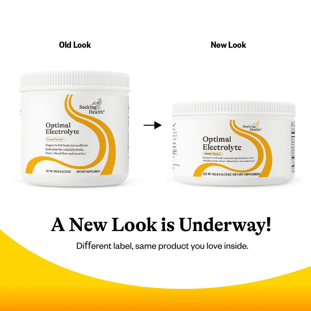 Seeking Health Optimal Electrolyte powder closeup revealing texture and color.