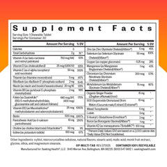 Seeking Health Optimal Multivitamin Chewable tablet close-up for easy daily use