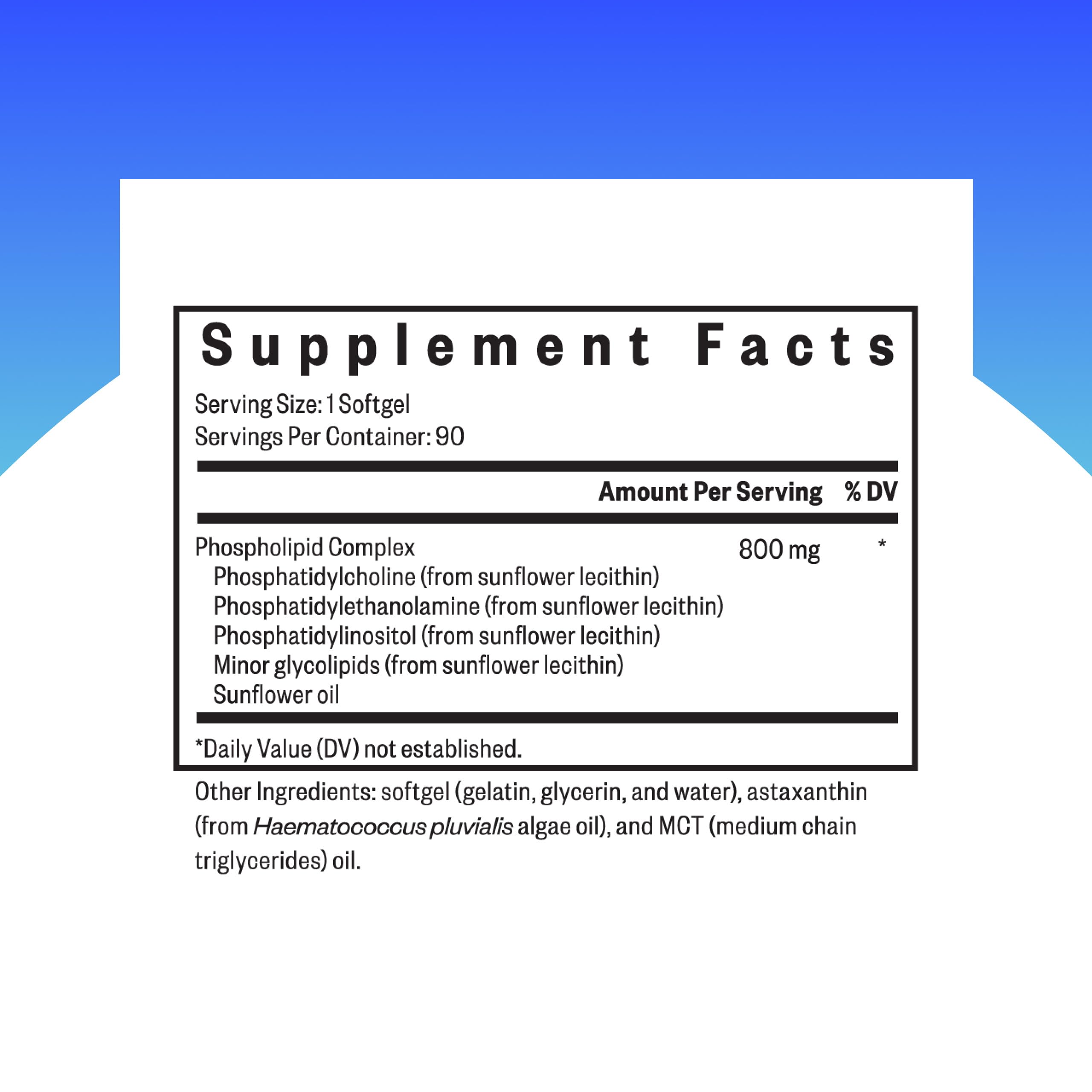 Close-up of Seeking Health Optimal PC softgels highlighting choline for cognitive and metabolic support