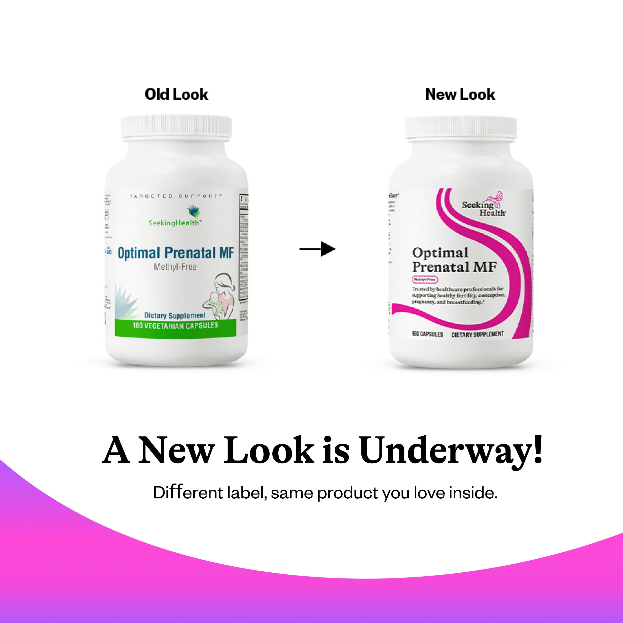 Seeking Health Optimal Prenatal MF packaging display