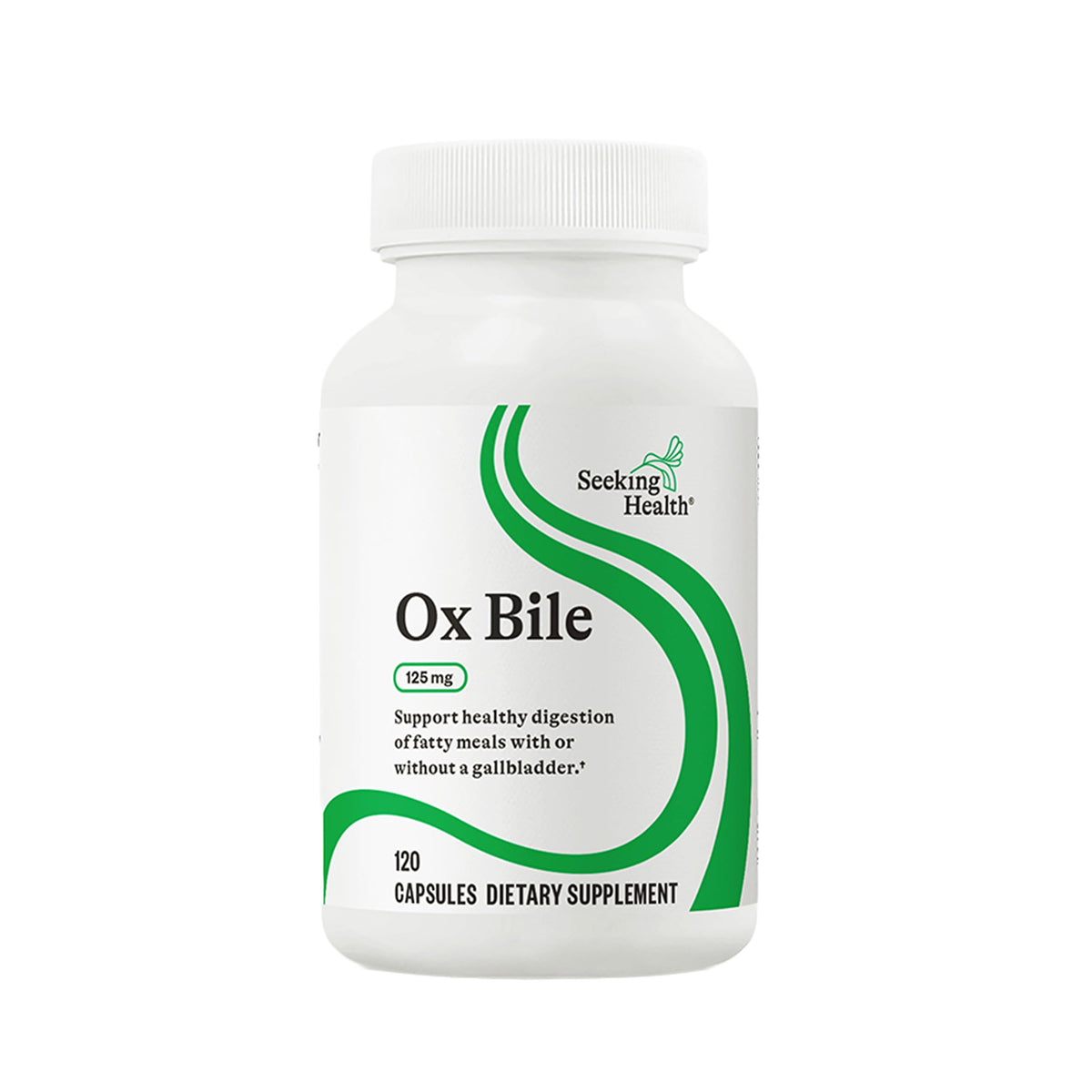 Seeking Health Ox Bile bottle front, illustrating digestion support.