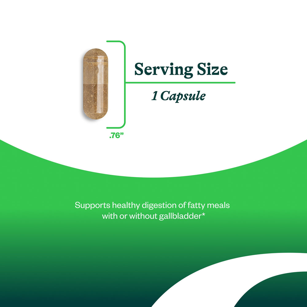 Seeking Health Ox Bile capsules in bottle, ready for daily use.