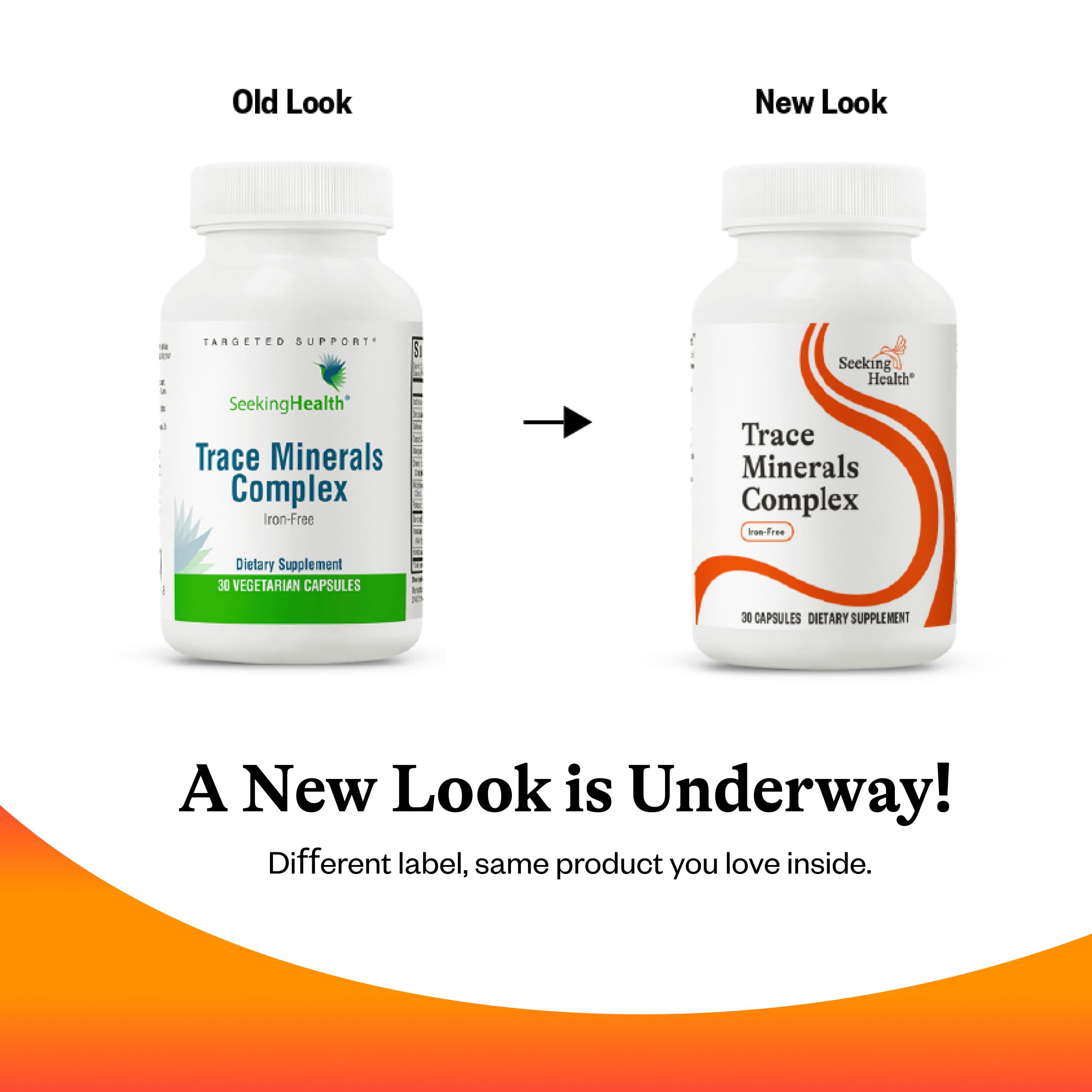 Seeking Health Trace Minerals Complex alt view showcases balanced capsule color and design