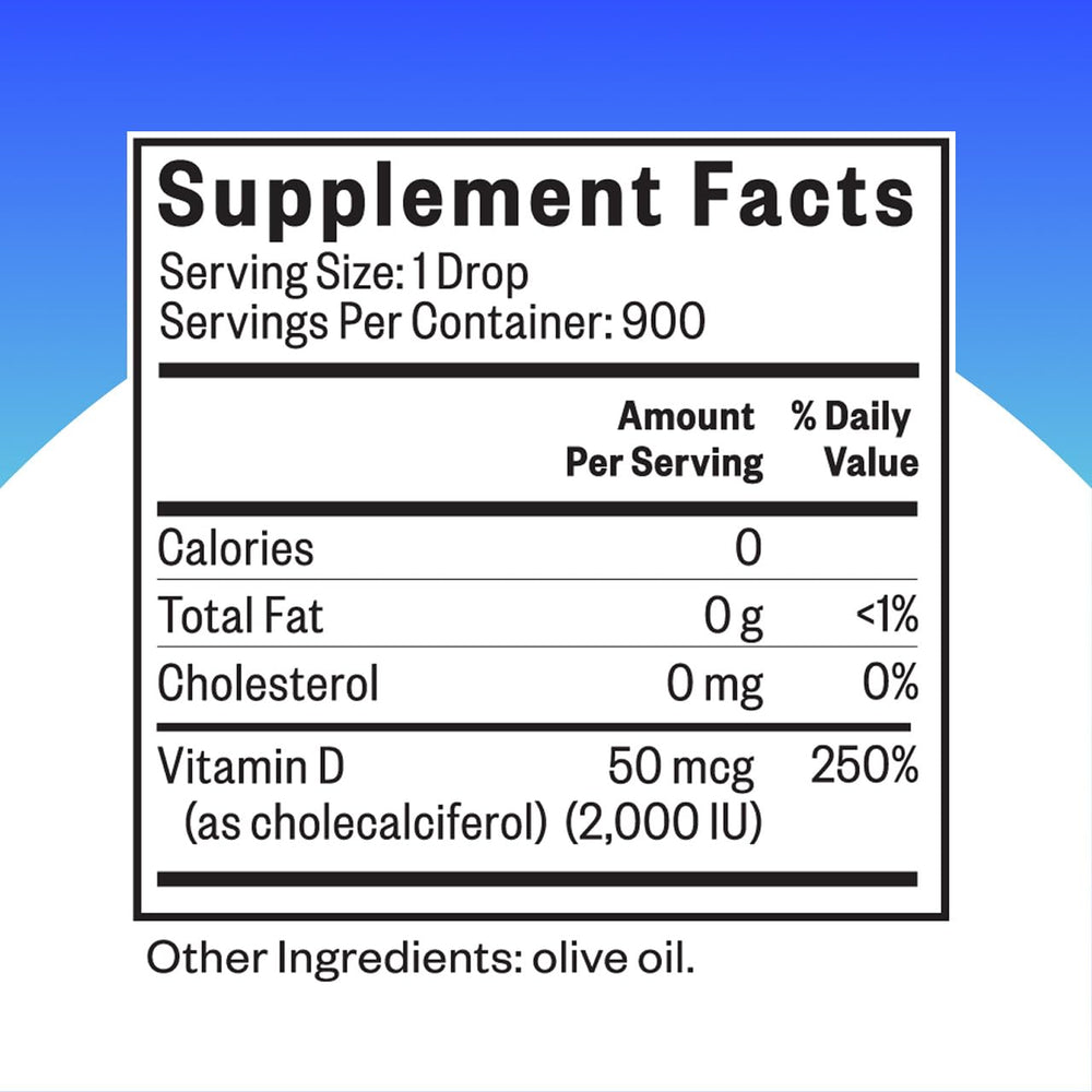 Seeking Health Vitamin D3 Drops dropper delivering a precise 2000 IU dose
