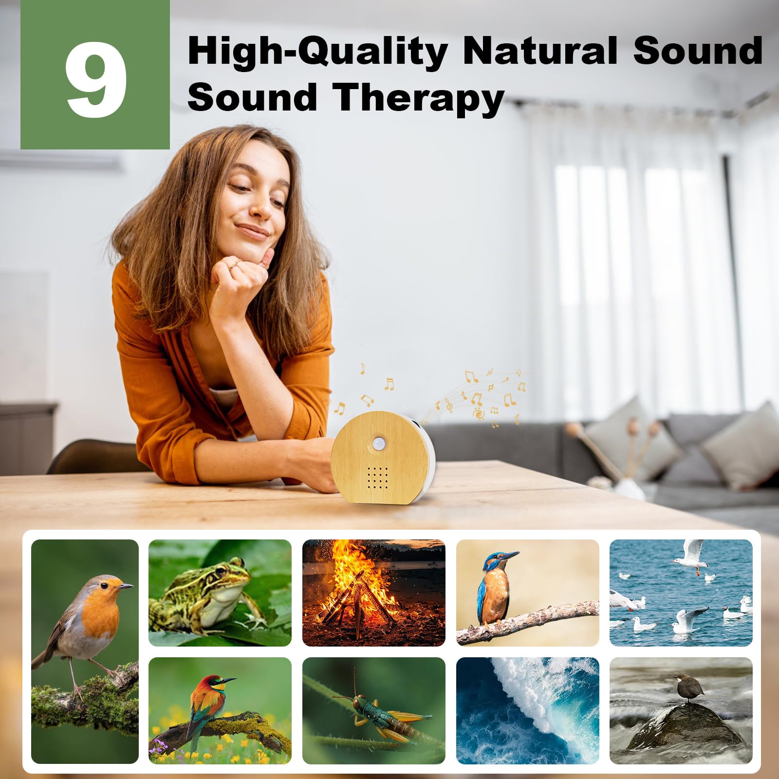 Seektain Birdybox motion sensor activates soothing birds on entry.
