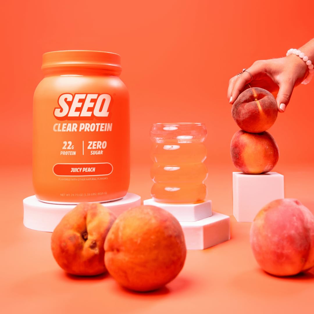 SEEQ packaging close-up emphasizes zero sugar and allergen-friendly formula.
