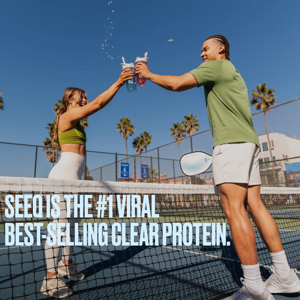 SEEQ morning shake served in a glass for daily protein routine.