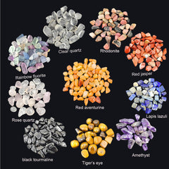 SeeuFun amethyst-lapis-rose-quartz chips for crystal crafts and mindful jewelry making