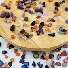 SeeuFun black-tourmaline-rhodonite-chips for grounding accents in jewelry and decor