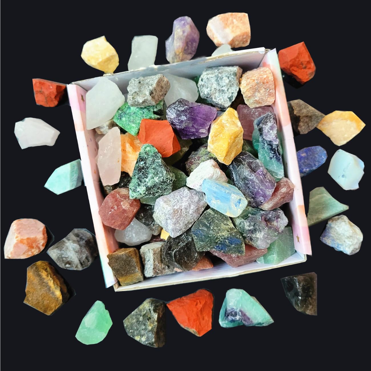 SeeuFun rough tiger's eye bulk stones for grounding during meditation