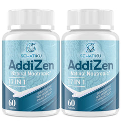 SehatiKu 17-in-1 brain supplement bottle front promoting focused energy.