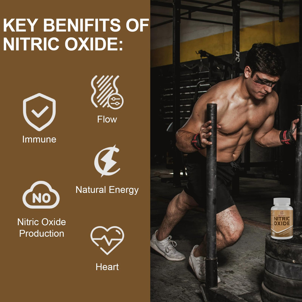 SehatiKu nitric oxide bottle label close-up highlighting premium ingredients.