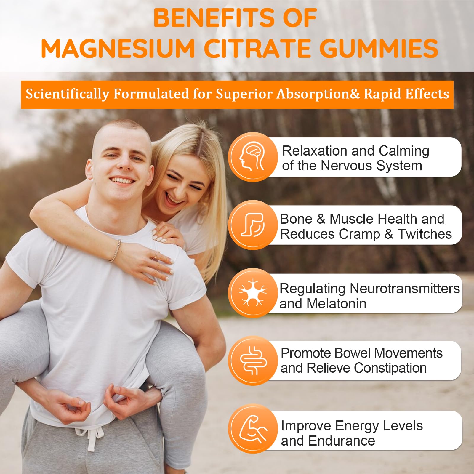Two gummies daily serving idea for convenient magnesium citrate intake