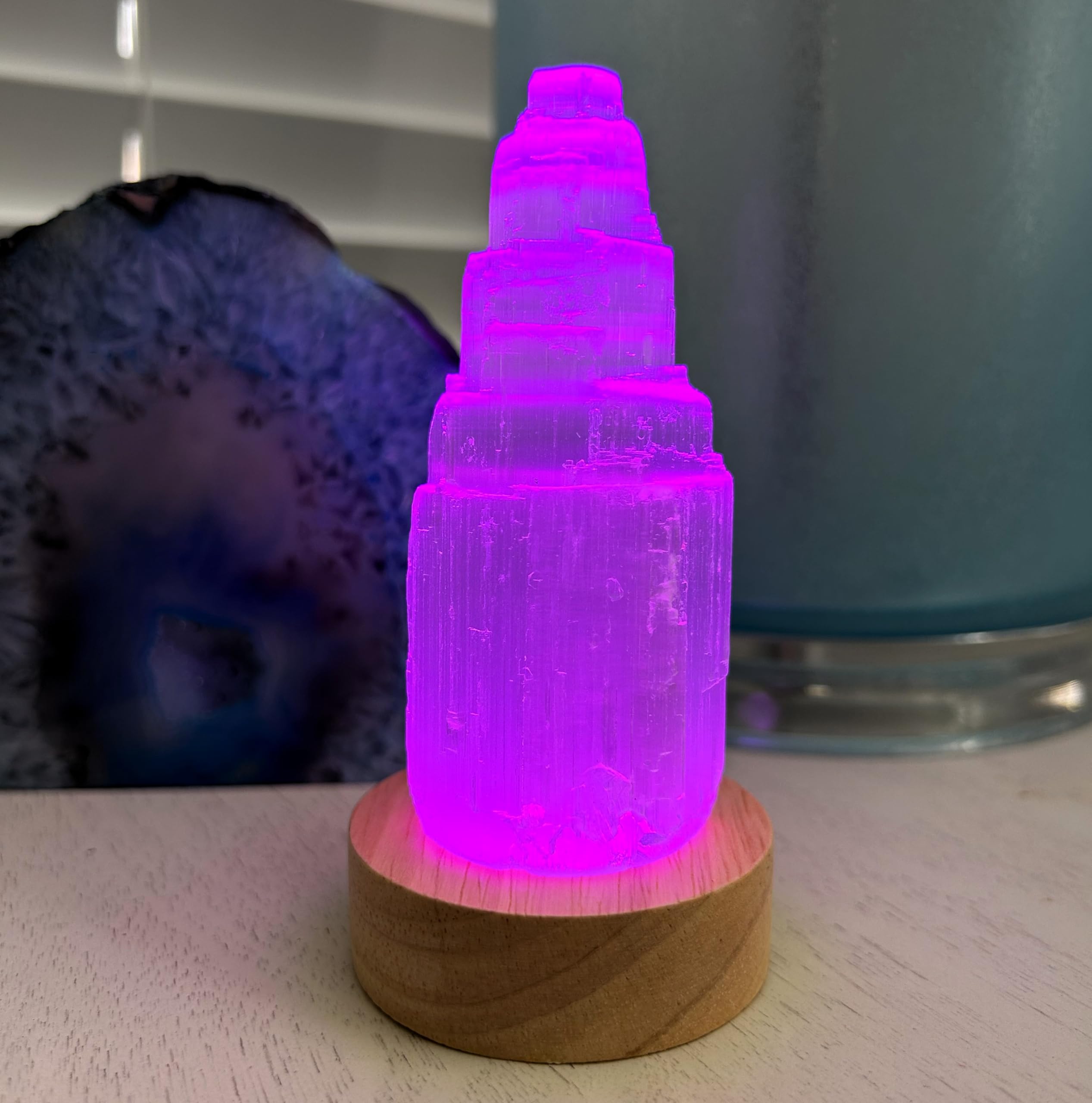 Charge under the full moon to refresh the Selenite Tower’s energy