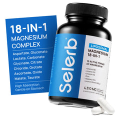 Selerb magnesium complex bottle showing full-spectrum formula for daily wellness