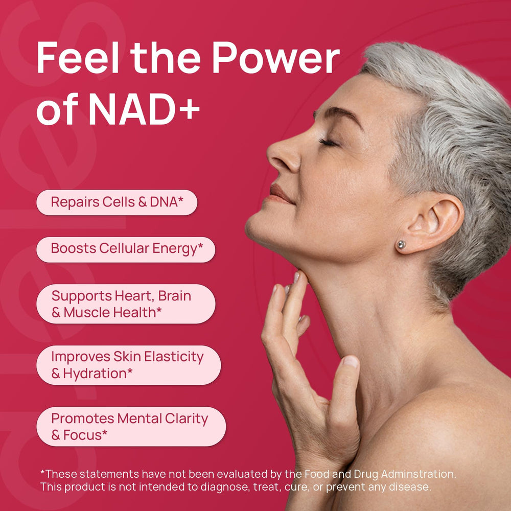Selerb NADGenie capsules close-up highlighting easy daily supplementation