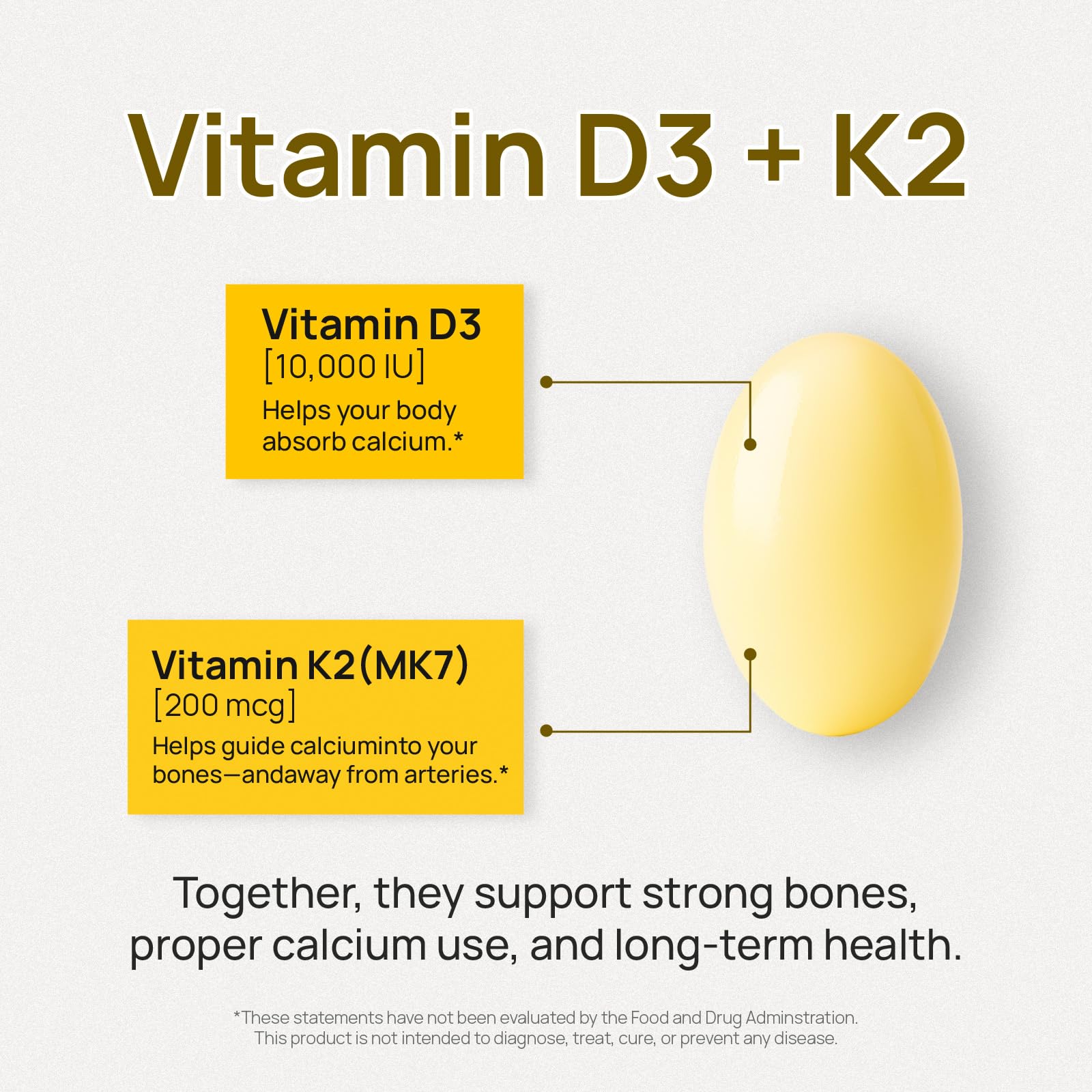 Selerb Vitamin D3 K2 mini softgel closeup for easy swallowing