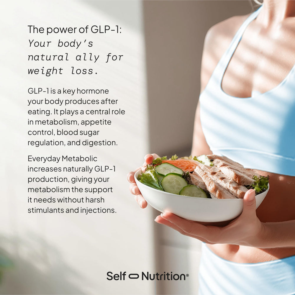 Self Nutrition GLP-1 Berberine glass with water suggests easy daily intake.