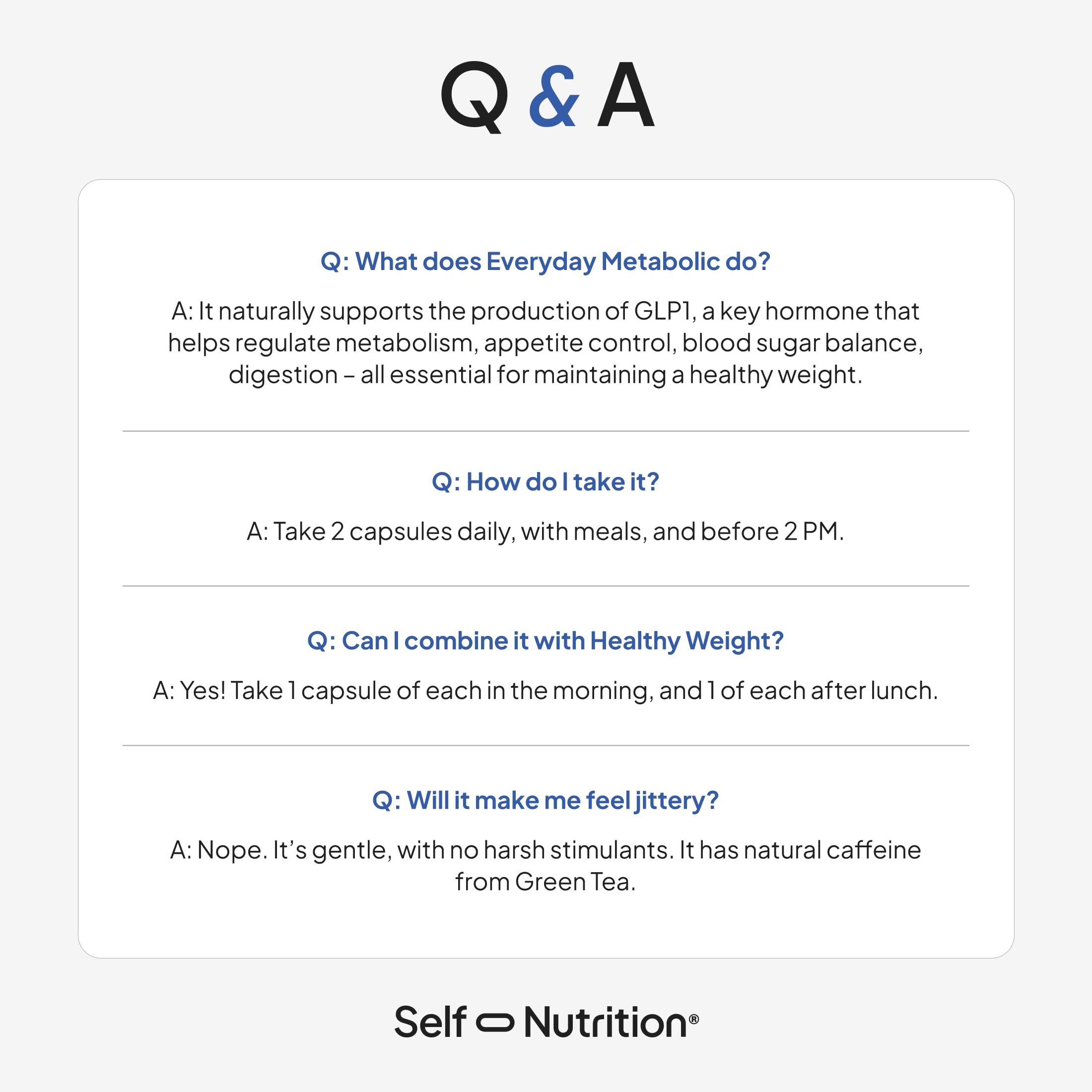 Self Nutrition GLP-1 Berberine label closeup emphasizes key ingredients.