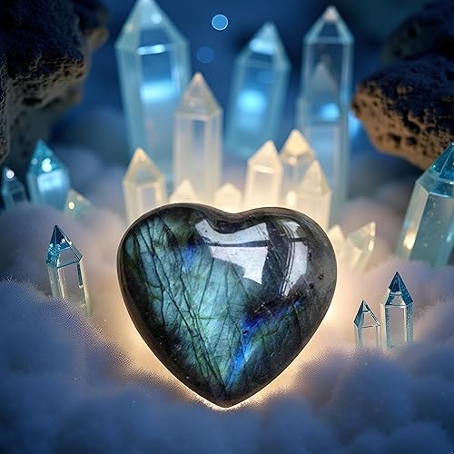 SelHeng heart-shaped moonstone gift ideal for Valentine's Day and display.