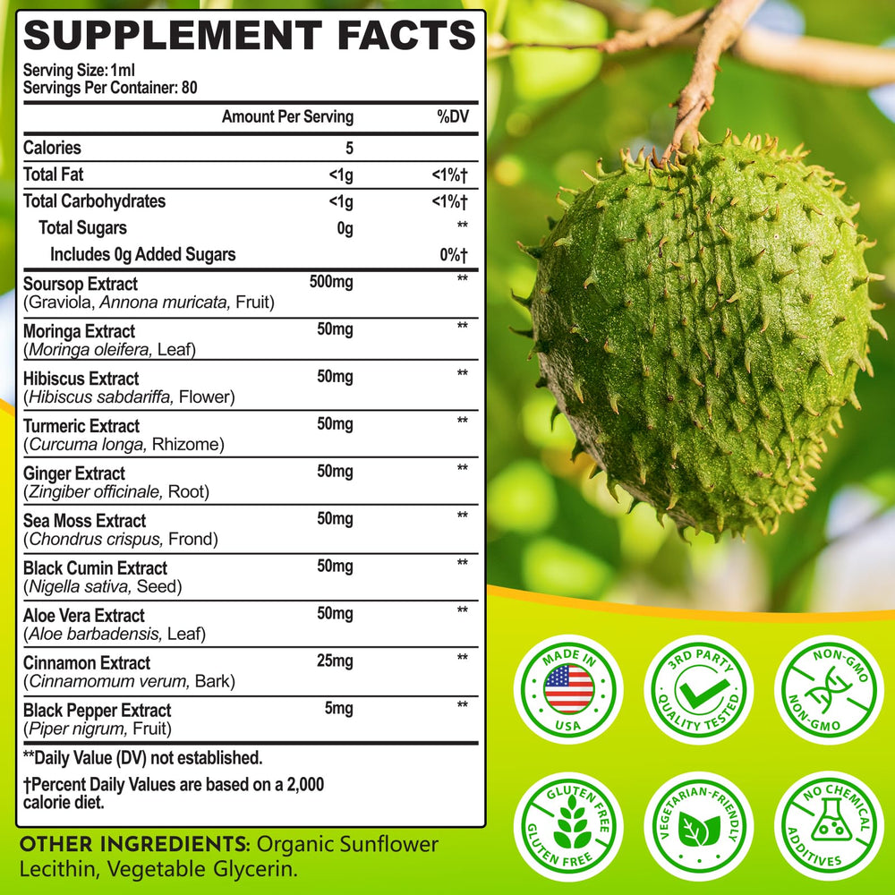 Selicheal Soursop Bitters bottle close-up showing label and potency