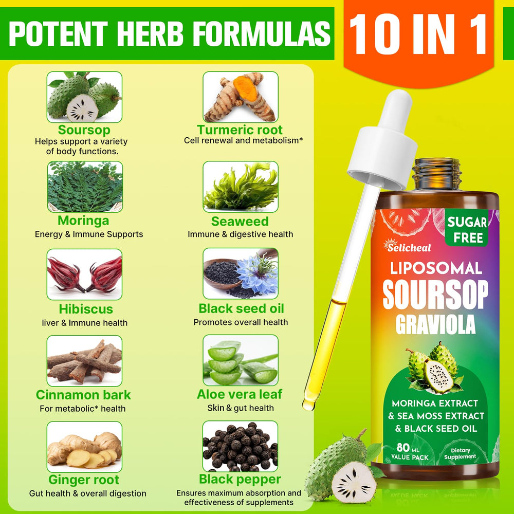 Selicheal Soursop Bitters liposomal technology for absorption