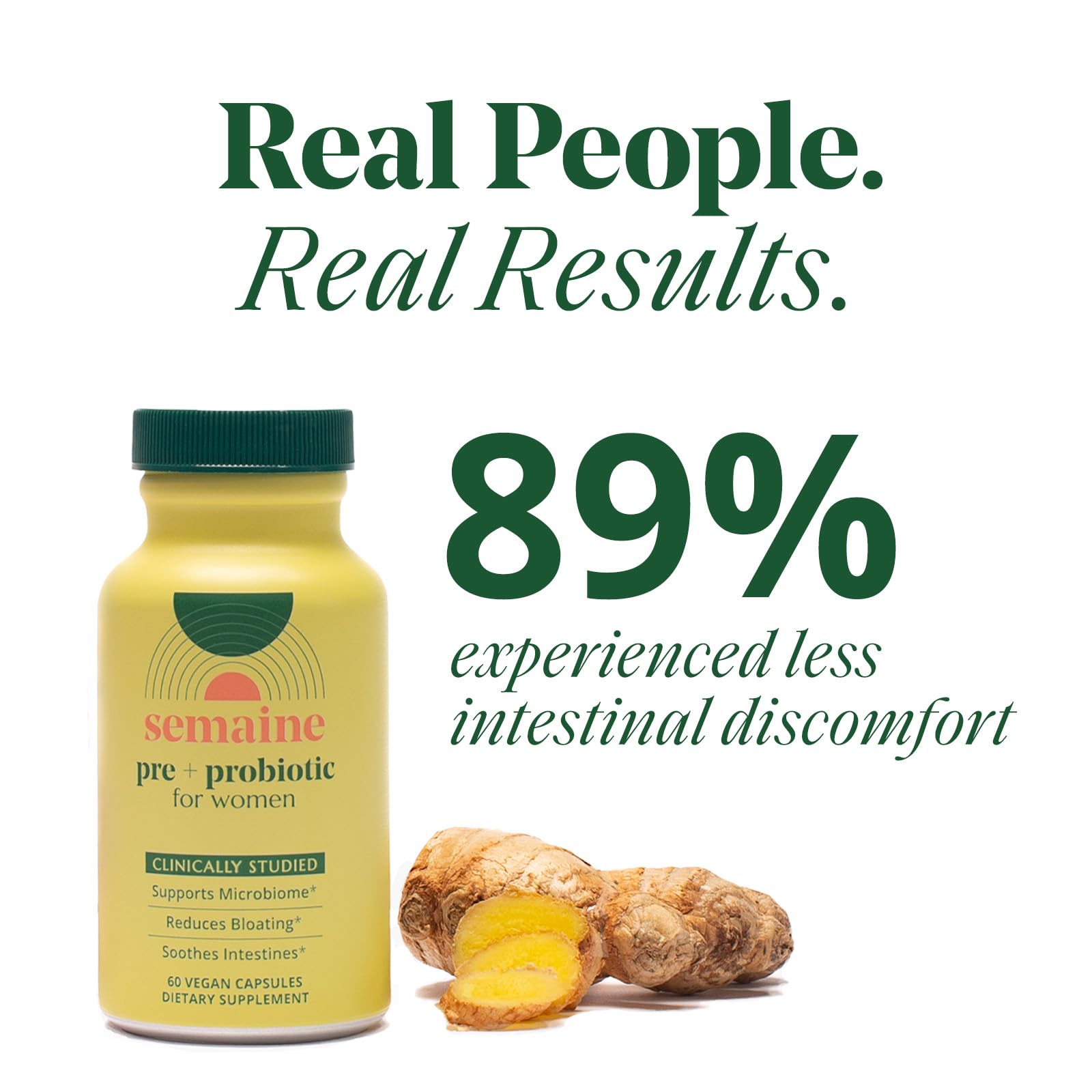 Hands hold the daily dosage of Semaine capsules for routine use.