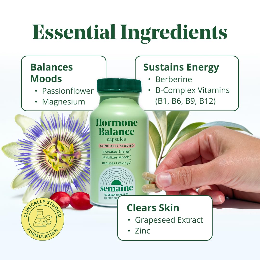 Semaine Hormone Balance with a glass of water for a simple routine.