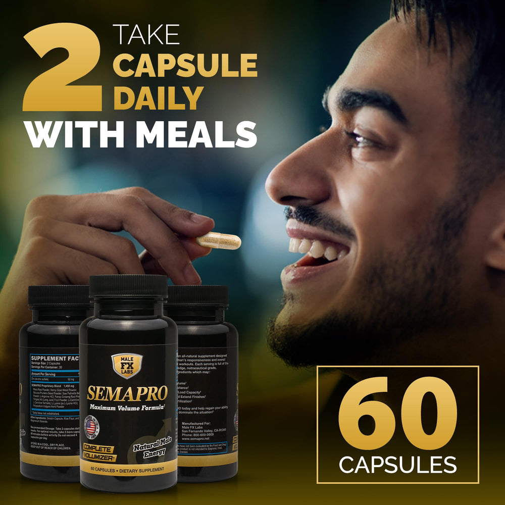 SEMAPRO daily routine tablet image suggesting easy inclusion in wellness plan