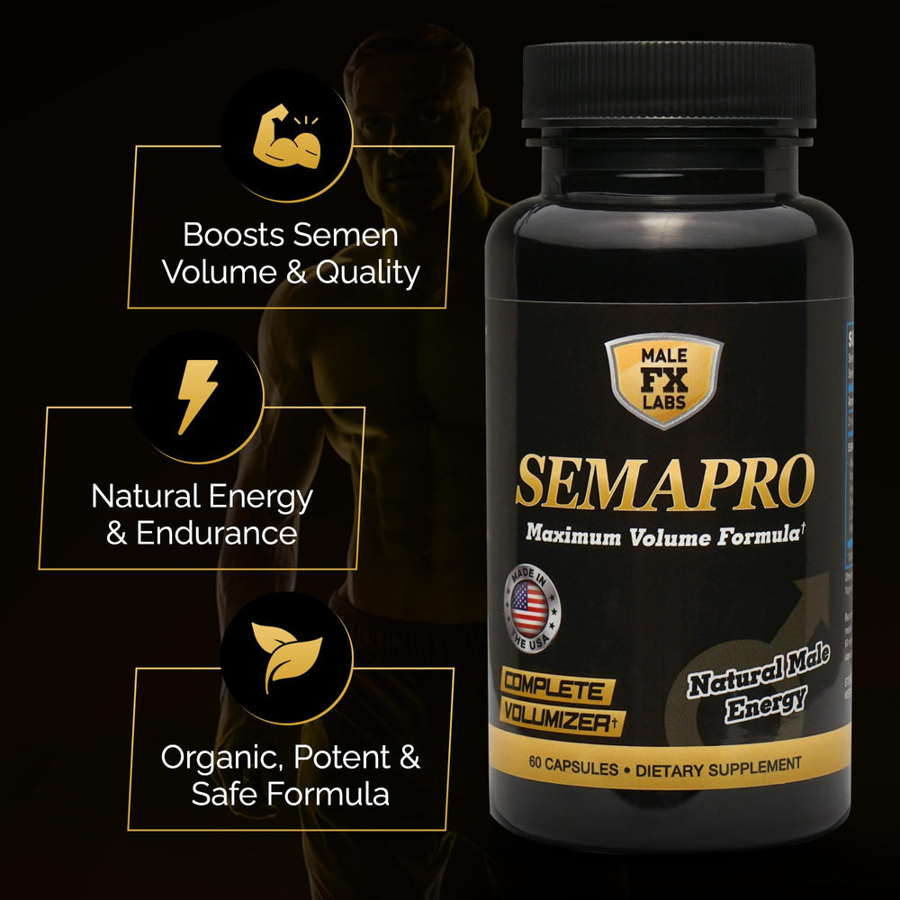 SEMAPRO ingredients label close-up emphasizing high-quality vitamins and amino acids