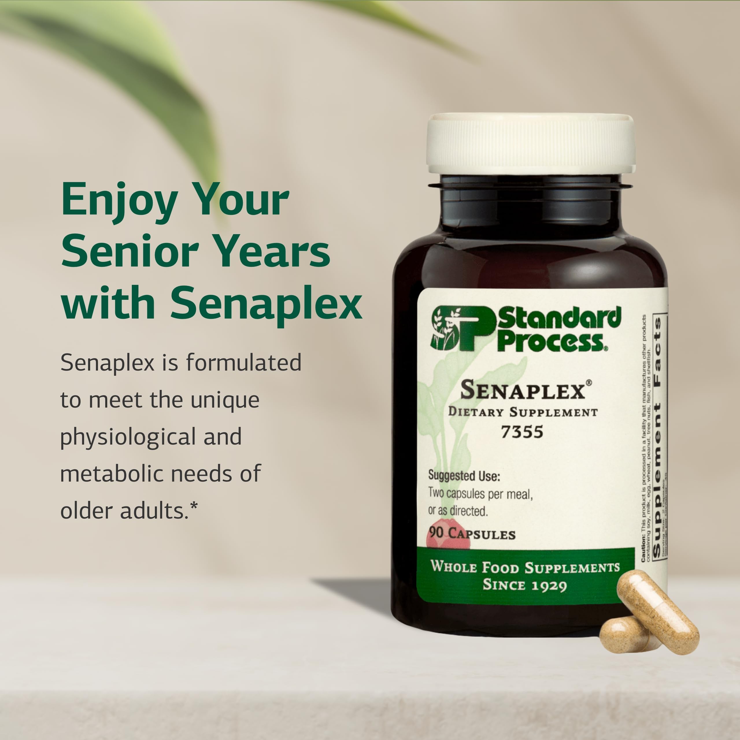 Senaplex brain-health capsules ready for daily supplementation.