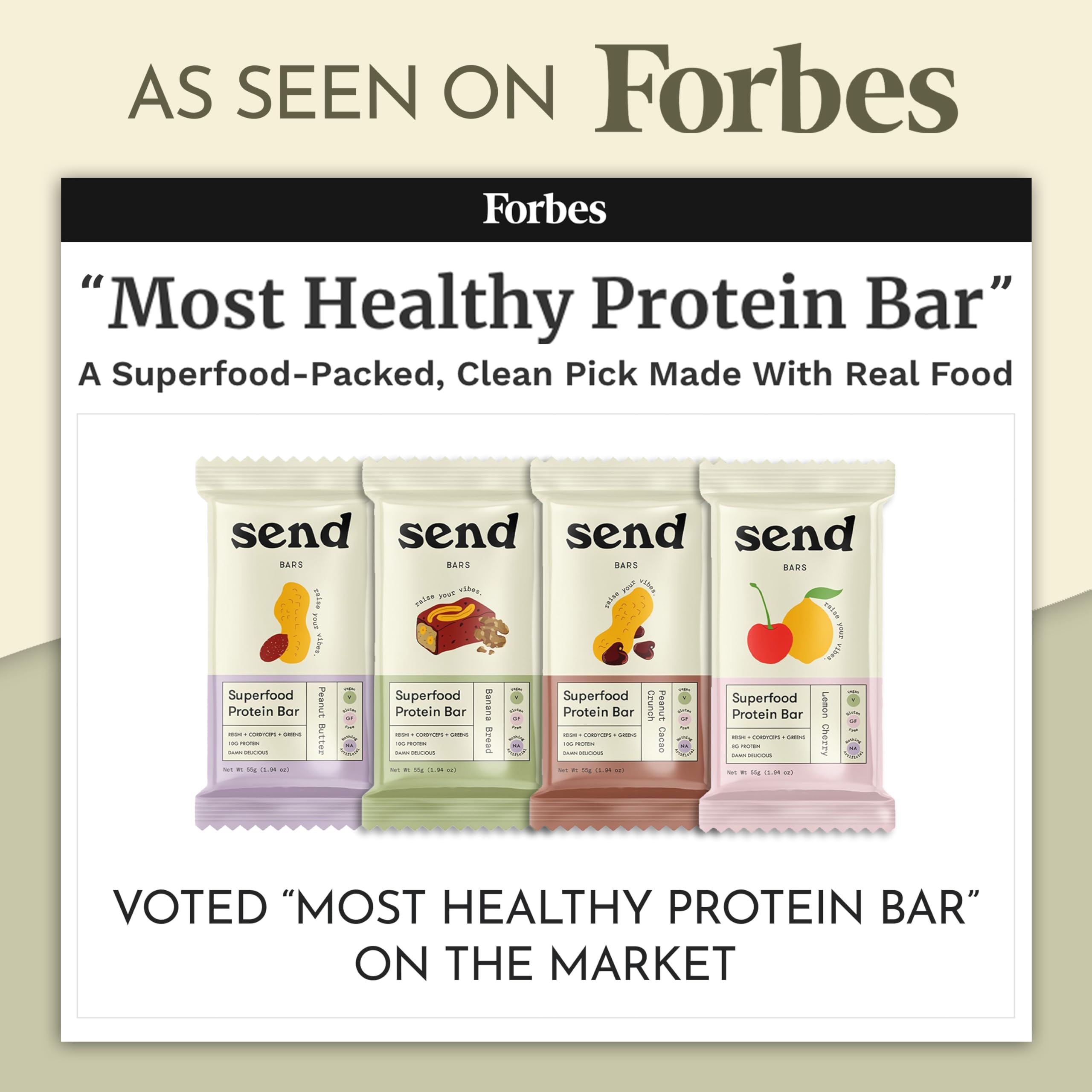 Send Bars Lemon Cherry eight-bar box with clean, label-forward design