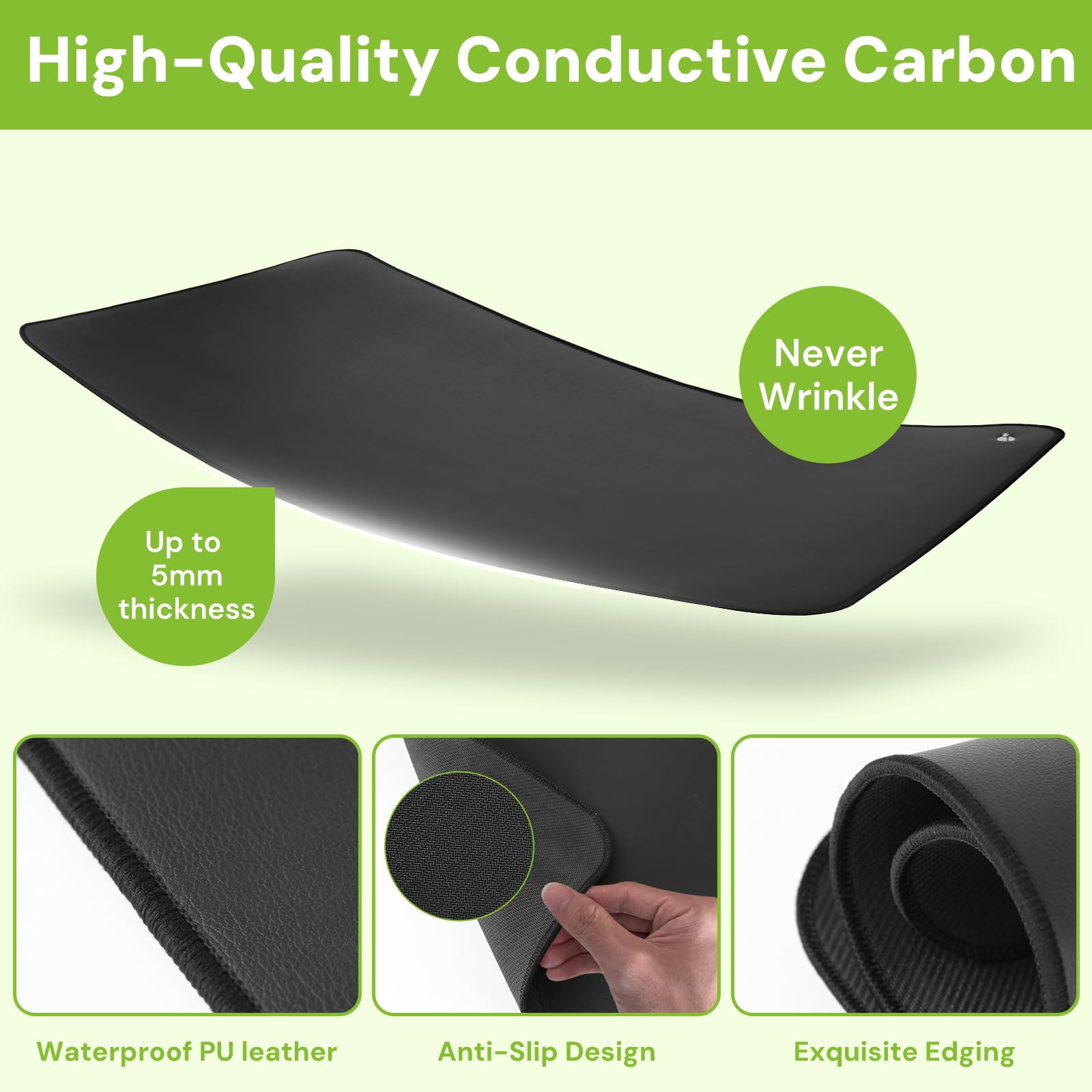 Senedy Health grounding mat’s non-slip bottom keeping stability during use.