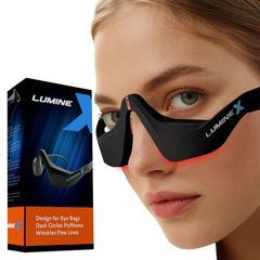 Senhi under-eye red light massage glasses for soothing light therapy around the eyes.